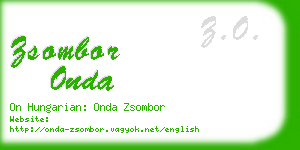 zsombor onda business card